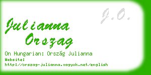 julianna orszag business card